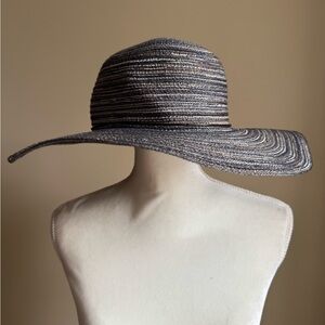 Talbots Sun Hat in Black/Tan OS $40 Retail NWT